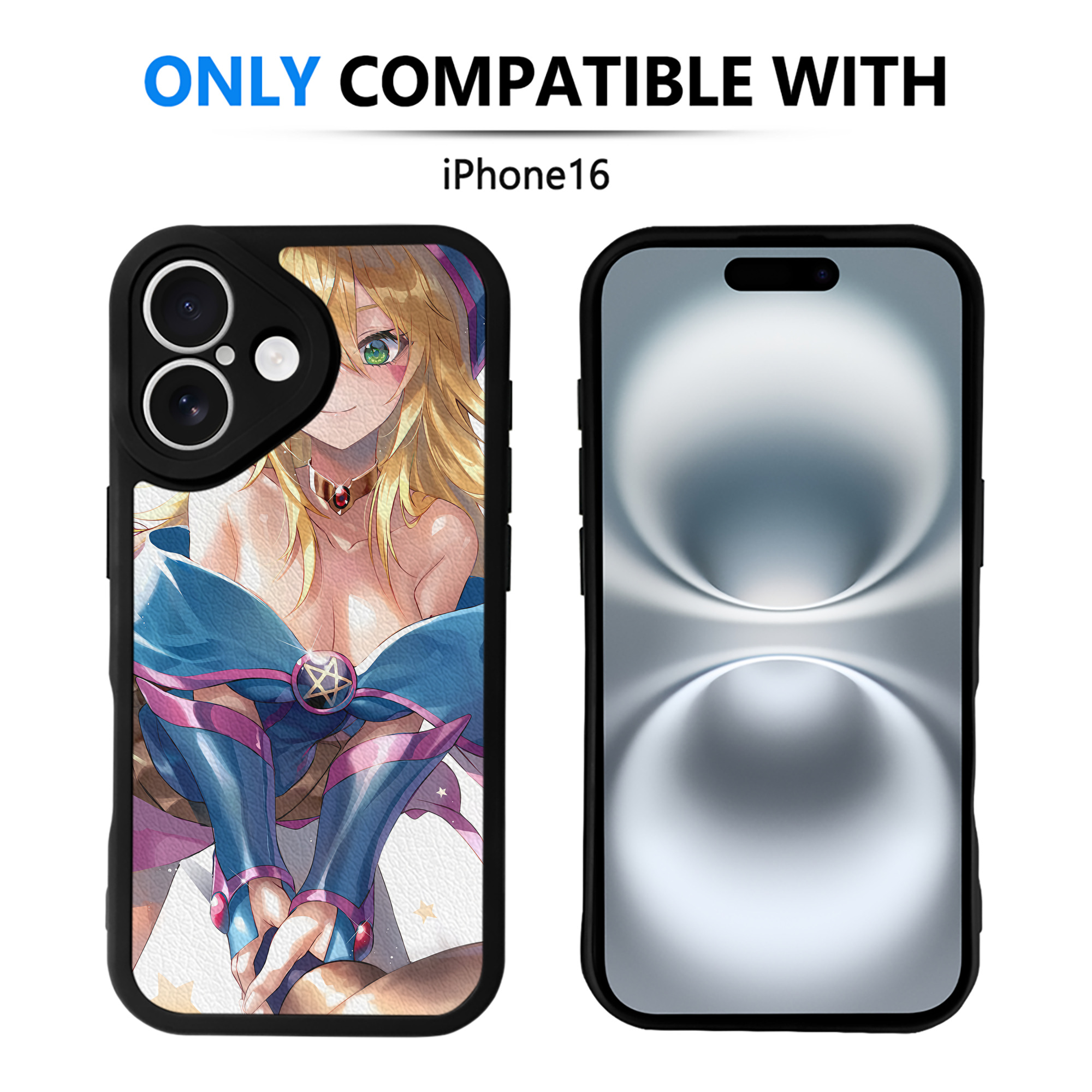 （画像用） 遊☆戯☆王 Yu-Gi-Oh! 【iPhone 16シリーズ対応】シリコンスマホケース（レザー調） 材質：シリコン